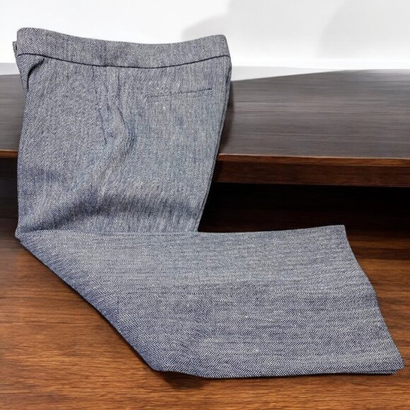 J Crew Hayden AV449 Herringbone Linen Blend Fully Lined Crop Pant‎ - Picture 8 of 9